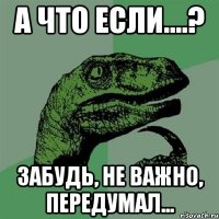 а что если....? забудь, не важно, передумал...