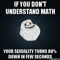 if you don't understand math your sexuality turns 80% down in few seconds