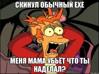 скинул обычный exe меня мама убьёт что ты наделал?