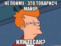 не пойму - это товарисч майор или тесак?