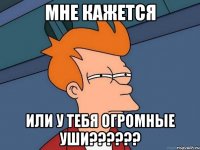 МНЕ КАЖЕТСЯ ИЛИ У ТЕБЯ ОГРОМНЫЕ УШИ??????