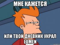 МНЕ КАЖЕТСЯ или твой дневник украл Lumen