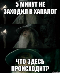 5 минут не заходил в хапалог Что здесь происходит?