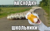 на сходку школьники!