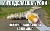 а ты делаешь уроки которые задавали на каникулы?