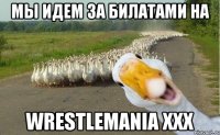 мы идем за билатами на wrestlemania xxx