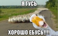 Я ГУСЬ ХОРОШО ЕБУСЬ!!!!