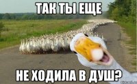 Так ты еще Не ходила в душ?