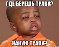 Где берешь траву? Какую траву?