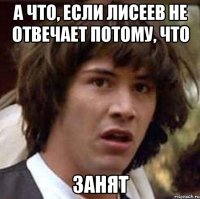 а что, если лисеев не отвечает потому, что занят