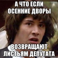 а что если осенние дворы возвращают листьям депутата