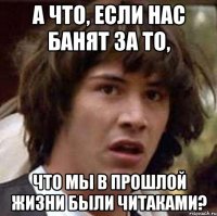 А что, если нас банят за то, Что мы в прошлой жизни были читаками?