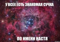 У всех есть знакомая сучка по имени Настя