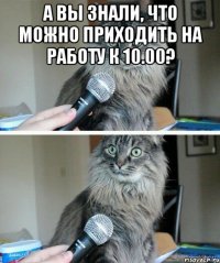 А вы знали, что можно приходить на работу к 10.00? 