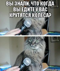 вы знали, что когда вы едите у вас крутятся колеса? 