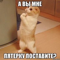 а вы мне пятерку поставите?