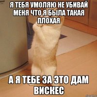 Я ТЕБЯ УМОЛЯЮ НЕ УБИВАЙ МЕНЯ ЧТО Я БЫЛА ТАКАЯ ПЛОХАЯ А Я ТЕБЕ ЗА ЭТО ДАМ ВИСКЕС