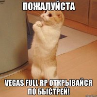 Пожалуйста Vegas Full Rp открывайся по быстрей!