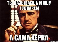 ты называешь мишу говнарем а сама херка