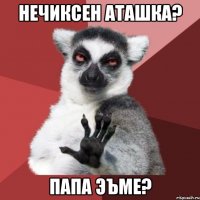 нечиксен аташка? папа эъме?