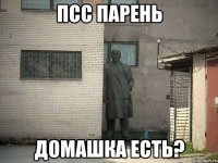 ПСС ПАРЕНЬ домашка есть?