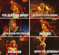 Что делаешь шрек? Жру блять что не видно!! Шрек зачем так грубо? Он псих! Согласна шрек что делаешь?