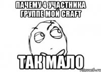 пачему 4 участника группе мой craft так мало