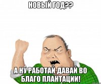 НОВЫЙ ГОД?? А НУ РАБОТАЙ ДАВАЙ ВО БЛАГО ПЛАНТАЦИИ!