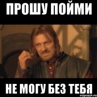 Прошу пойми Не могу без тебя