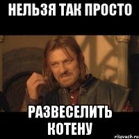 нельзя так просто развеселить котену