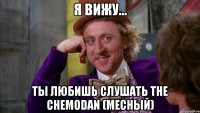 я вижу... ты любишь слушать the chemodan (месный)