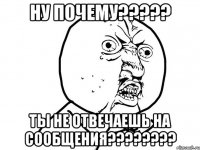 ну почему??? ты не отвечаешь на сообщения???