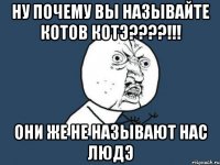 ну почему вы называйте котов котэ???!!! они же не называют нас людэ