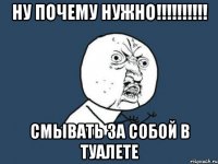 ну почему нужно!!! смывать за собой в туалете