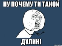 ну почему ти такой дулин!