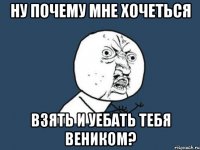 ну почему мне хочеться взять и уебать тебя веником?