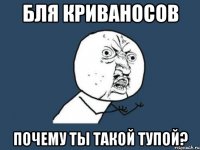 БЛЯ Криваносов почему ты такой тупой?