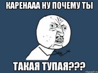 Каренааа ну почему ты ТАКАЯ ТУПАЯ???