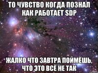 то чувство когда познал как работает sdp жалко что завтра поймёшь, что это всё не так