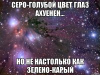 серо-голубой цвет глаз ахуенен... но не настолько как зелено-карый