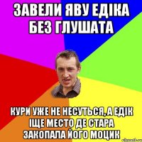 Завели Яву Едіка без глушата Кури уже не несуться, а Едік іще место де стара закопала його моцик