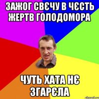 ЗАЖОГ СВЄЧУ В ЧЄСТЬ ЖЕРТВ ГОЛОДОМОРА ЧУТЬ ХАТА НЄ ЗГАРЄЛА