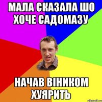 мала сказала шо хоче садомазу начав віником хуярить