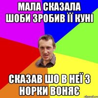 мала сказала шоби зробив її куні сказав шо в неї з норки воняє