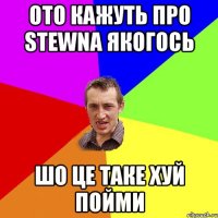 ОТО КАЖУТЬ ПРО StewNa ЯКОГОСЬ ШО ЦЕ ТАКЕ ХУЙ ПОЙМИ