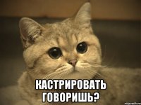  кастрировать говоришь?