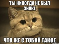 ты никогда не был Знаке что же с тобой такое