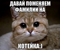 давай поменяем фамилии на котейка:)