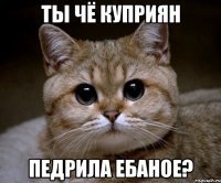 ты чё куприян педрила ебаное?