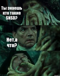 Ты знаешь кто такие SNSD? Нет,а что? 